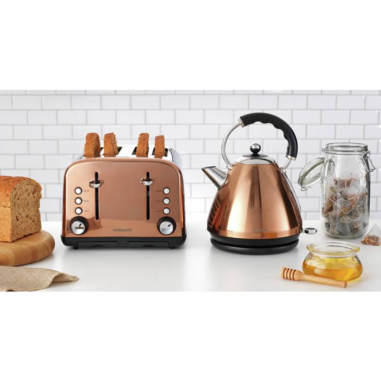 Cookworks copper pyramid kettle 1.7L, imported from the UK
