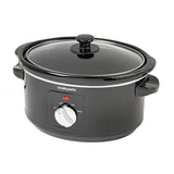 Cookworks 3.5L black slow cooker with ceramic bowl, UK version