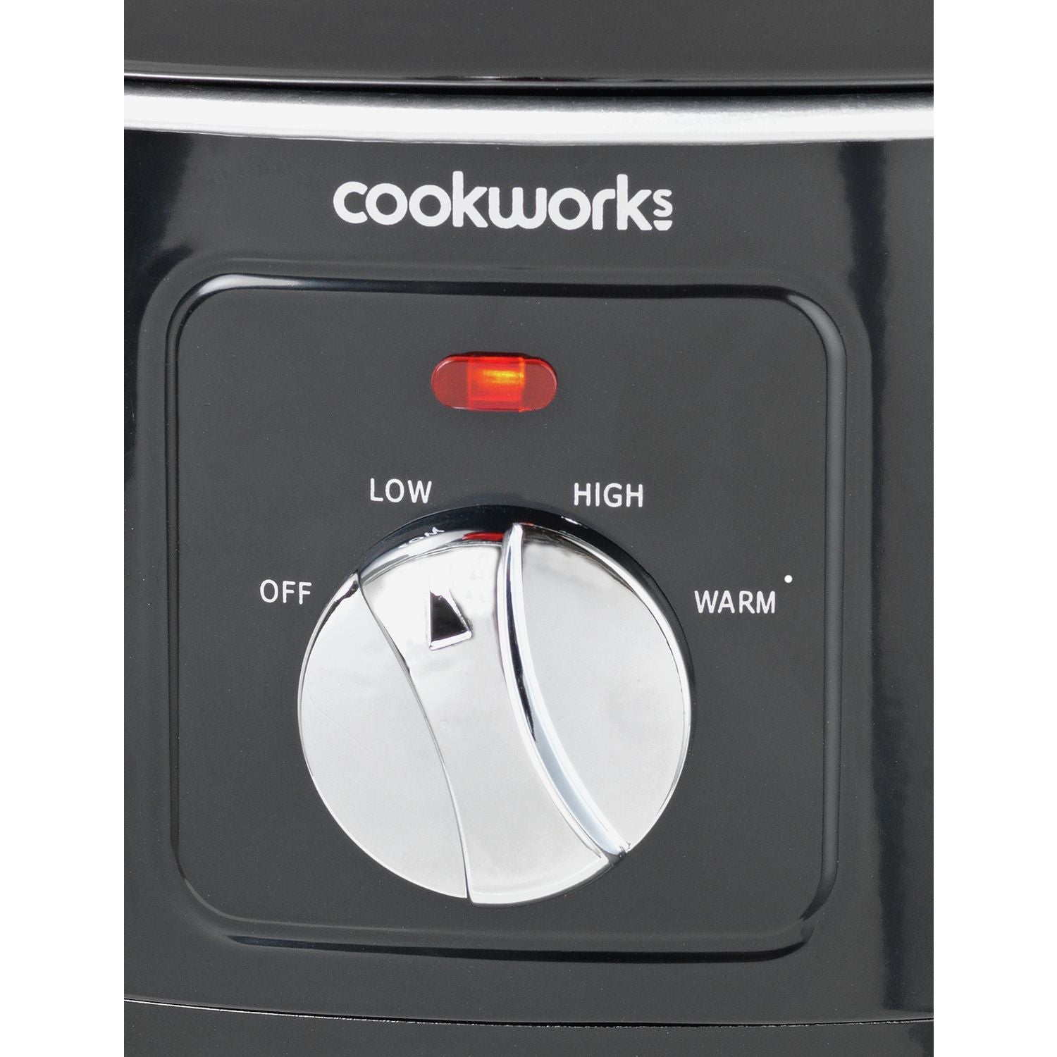 Cookworks 3.5L black slow cooker with ceramic bowl, UK version