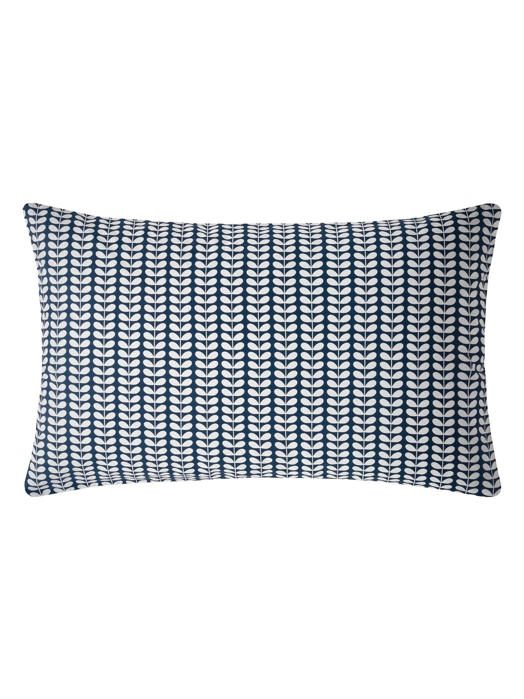 Orla Kiely Blue Tiny Stem cotton pillowcases - British product