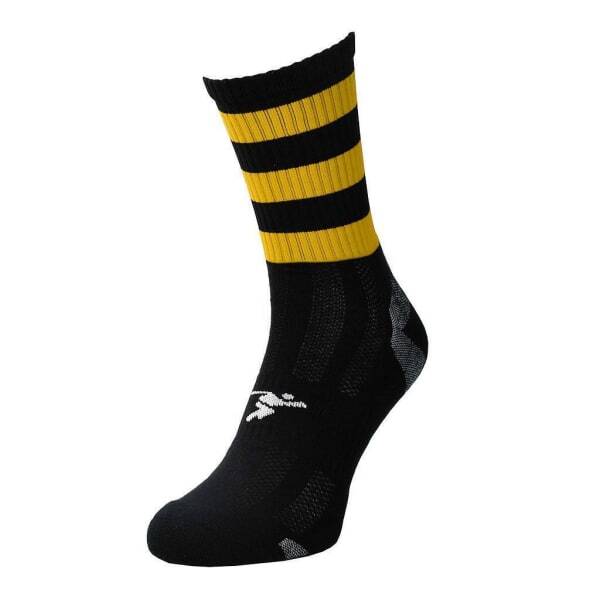 Precision Kids Pro Hooped Socks (8 -11) GOODS Superdrug Black/Amber  