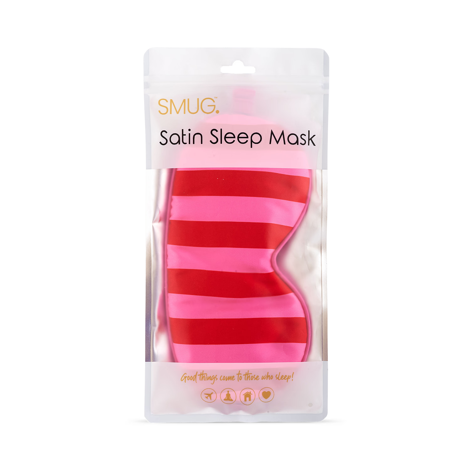 Satin sleep mask for comfortable rest and travel - British product