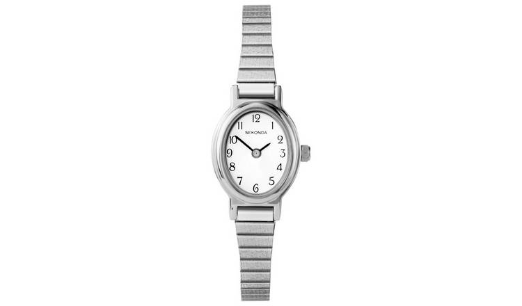 Sekonda ladies silver expander bracelet watch, UK version