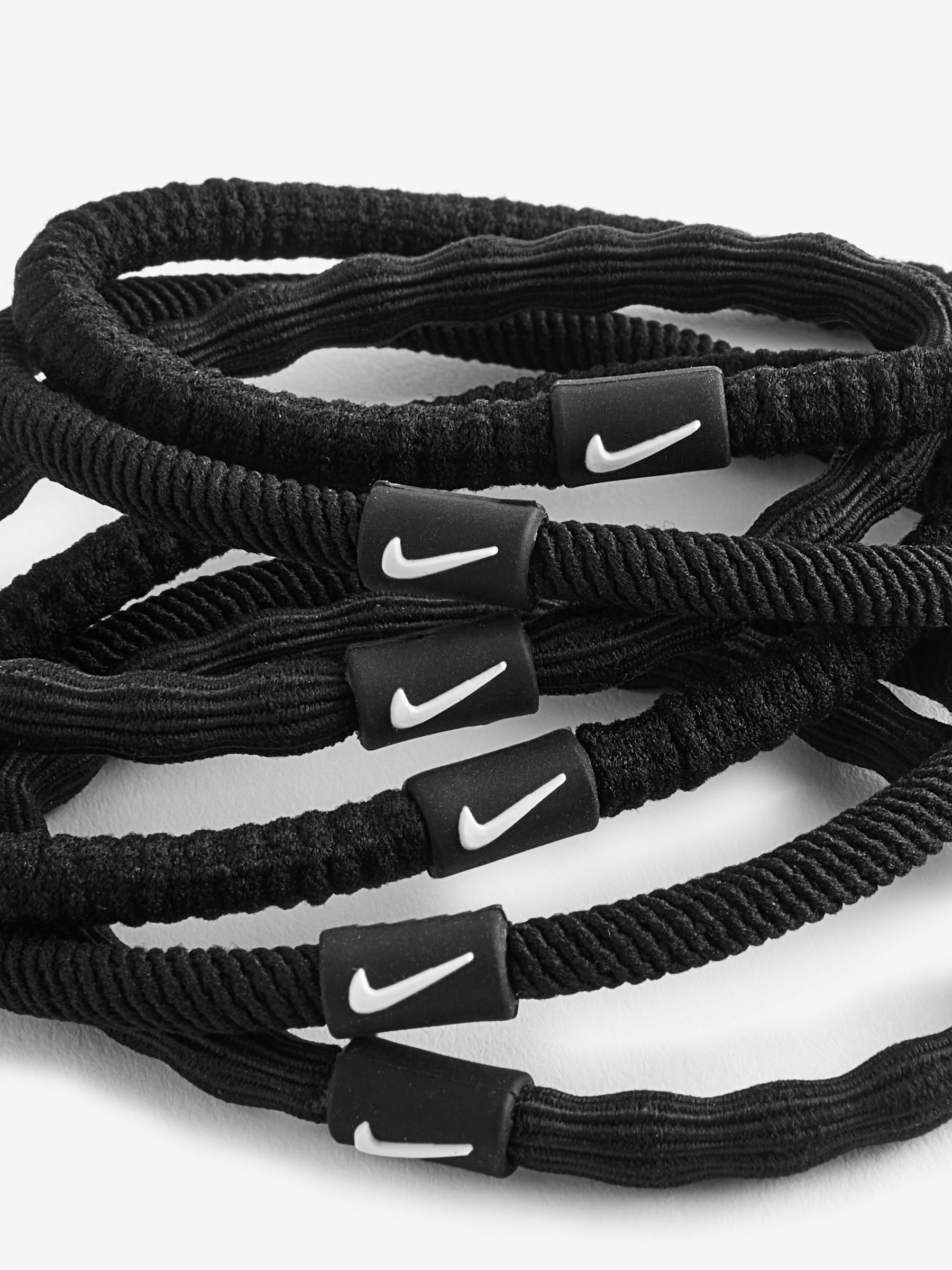 Nike black flex hair tie 6 pack (British brand)