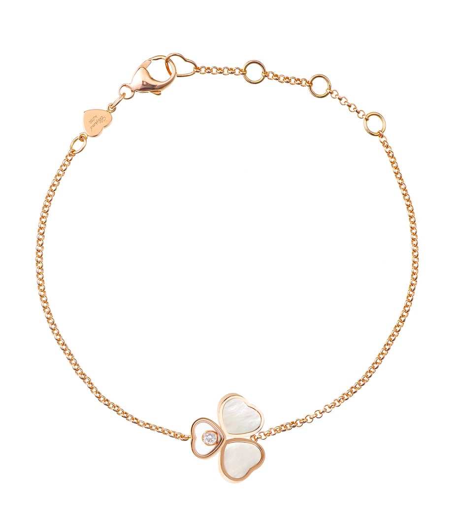 Chopard Happy Hearts rose gold bracelet with diamond and mother-of-pearl, UK version
