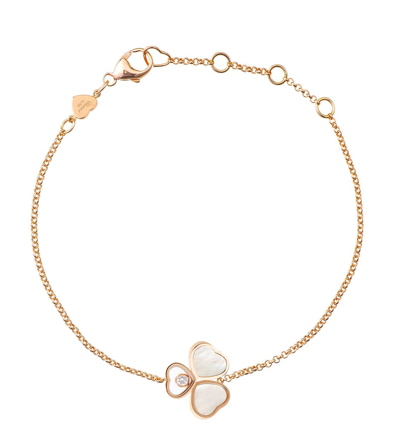 Chopard Happy Hearts rose gold bracelet with diamond and mother-of-pearl, UK version