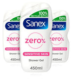 Sanex Zero % Sensitive Skin Shower Gel Bundle Accessories & Cleaning Boots   