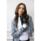 SVNX black and white checked print gloves, imported from the UK