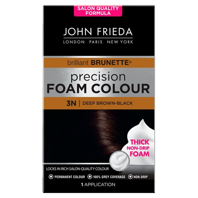 John Frieda Precision Foam Colour Brilliant Brunette 3N Deep Brown Black GOODS M&S   