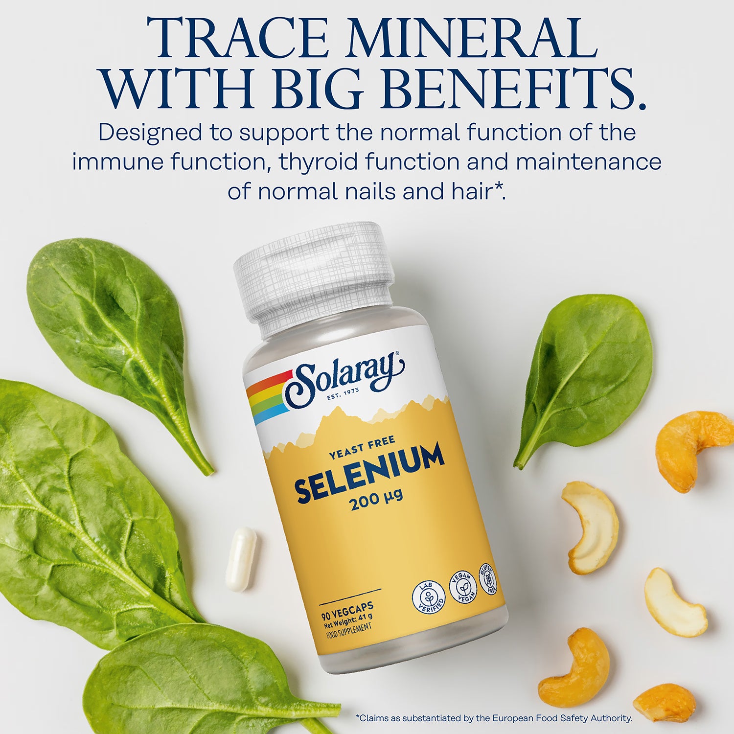 Solaray selenium supplement 200mcg 90 capsules - British product