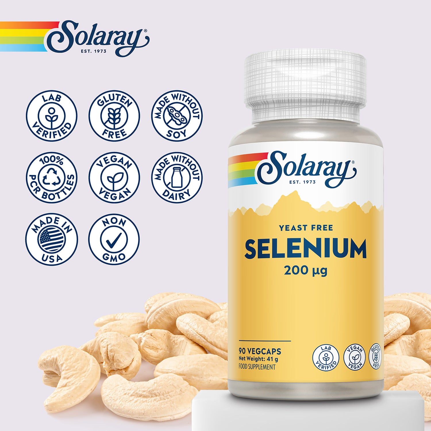 Solaray selenium supplement 200mcg 90 capsules - British product