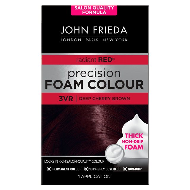 John Frieda Precision Foam Colour Hair Dye Deep Cherry Brown 3VR GOODS M&S   