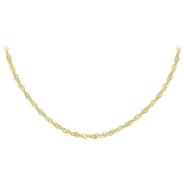 Revere 9ct gold twisted curb necklace 18 inches, UK version