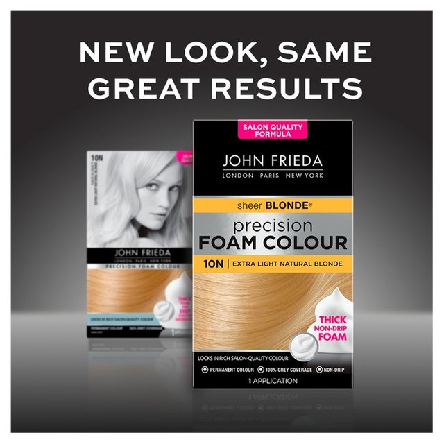 John Frieda Precision Foam Colour Hair Dye Extra Light Natural Blonde 10N