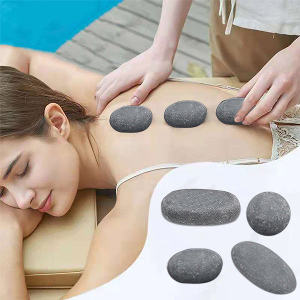 Livingandhome basalt massage stone set 27 pieces, imported from the UK