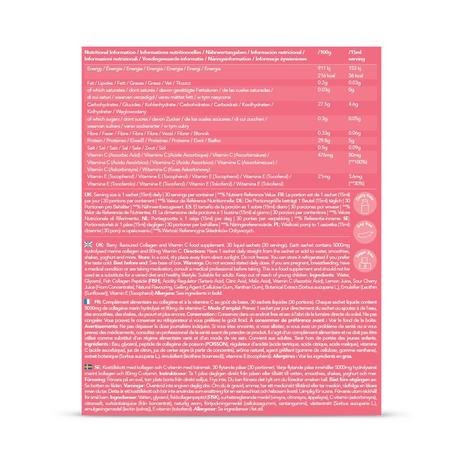 Zooki Marine Collagen Berry Flavour 30 Sachets - British product