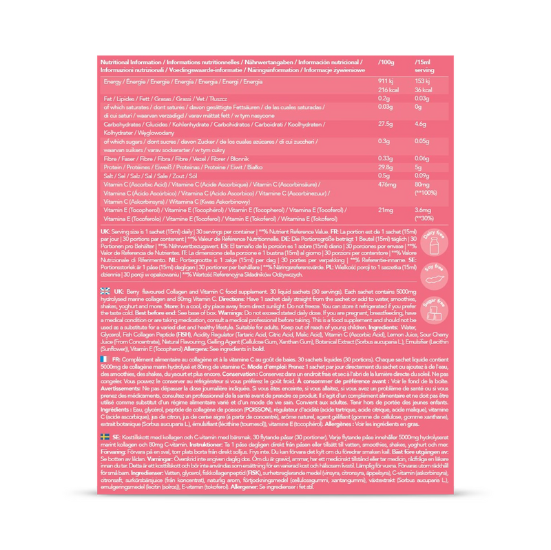 Zooki Marine Collagen Berry Flavour 30 Sachets - British product