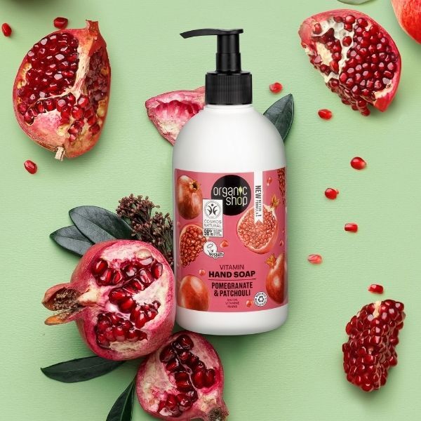 Organic Shop Vitamin Hand Soap Pomegranate & Patchouli 500ml GOODS Superdrug   