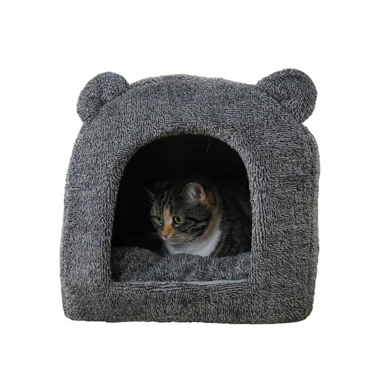 Rosewood cat bed grey teddy bear small - British product