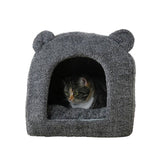 Rosewood cat bed grey teddy bear small - British product