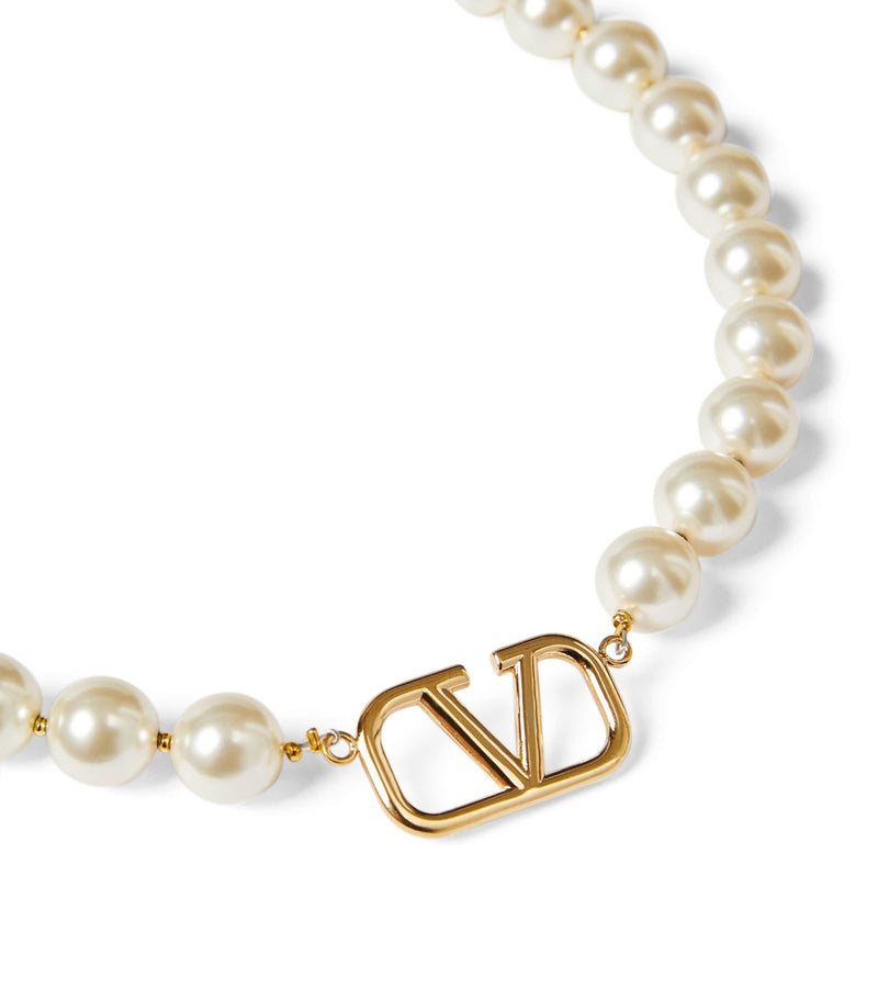 Valentino Garavani faux pearl VLogo Signature necklace (British brand)