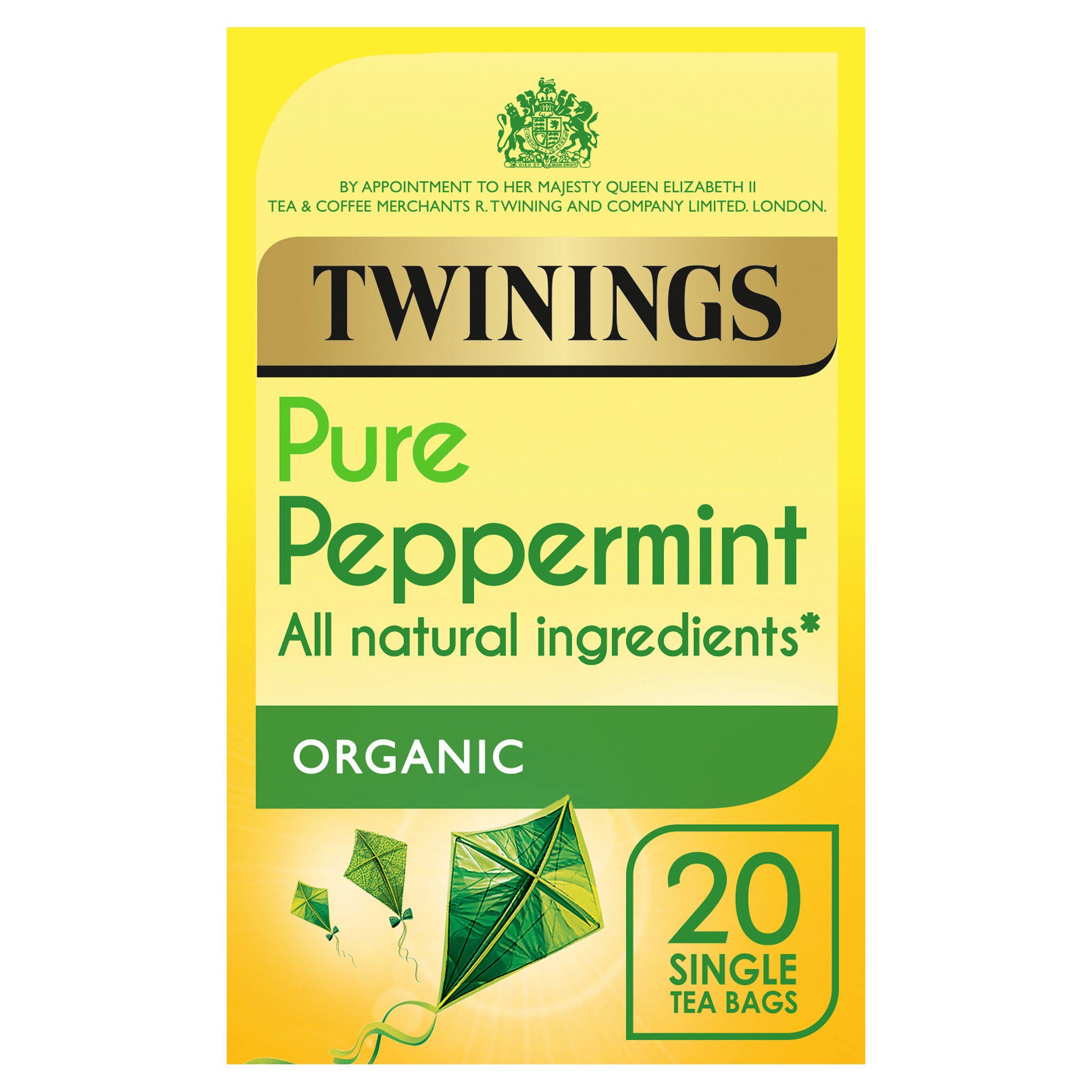 Twinings Organic Pure Peppermint Tea Bags 40g x20 GOODS Sainsburys   