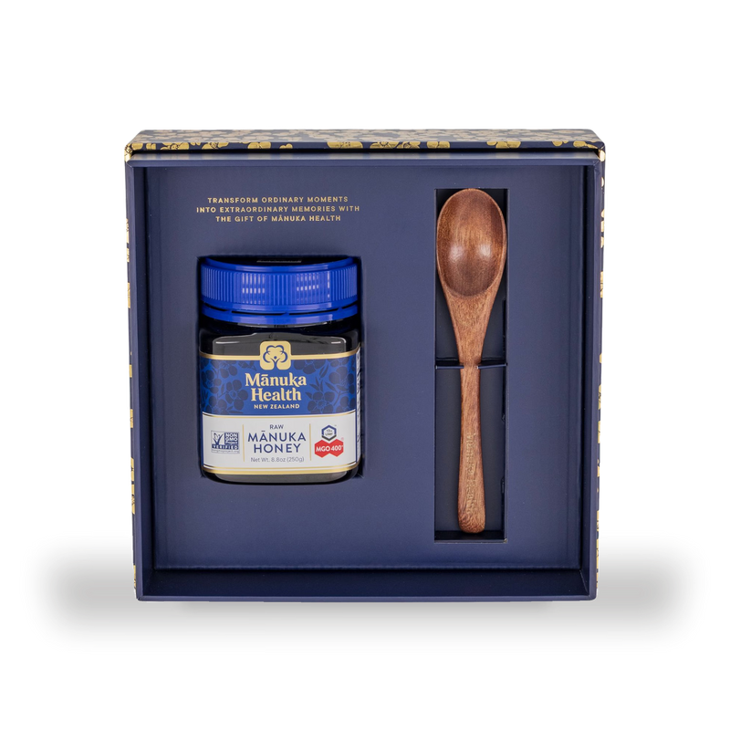 Manuka Health Manuka Honey gift set with wooden spoon 250g (British brand)