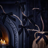 Argos Home black velvet bows pack of 6 (British brand)
