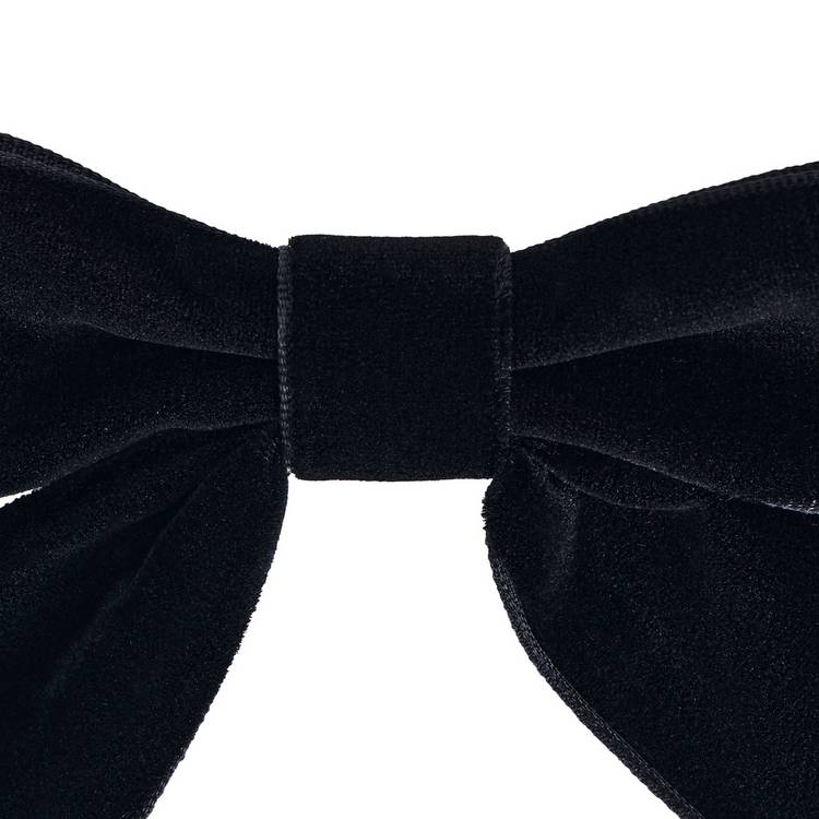 Argos Home black velvet bows pack of 6 (British brand)