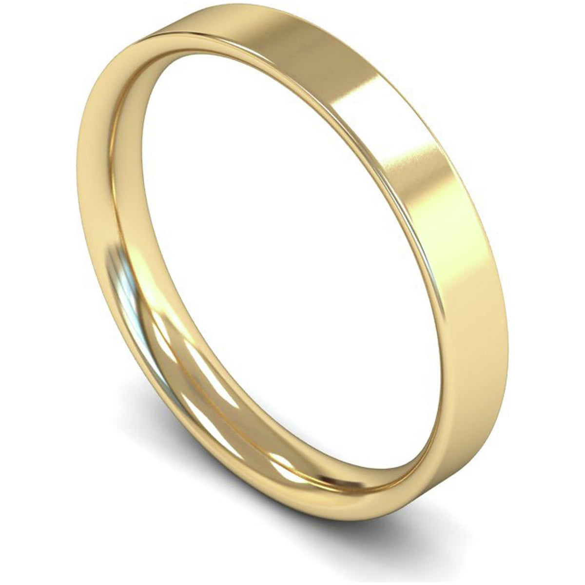 Wedfit 9ct Yellow Gold 2.5mm Flat Court Wedding Band Ring- K