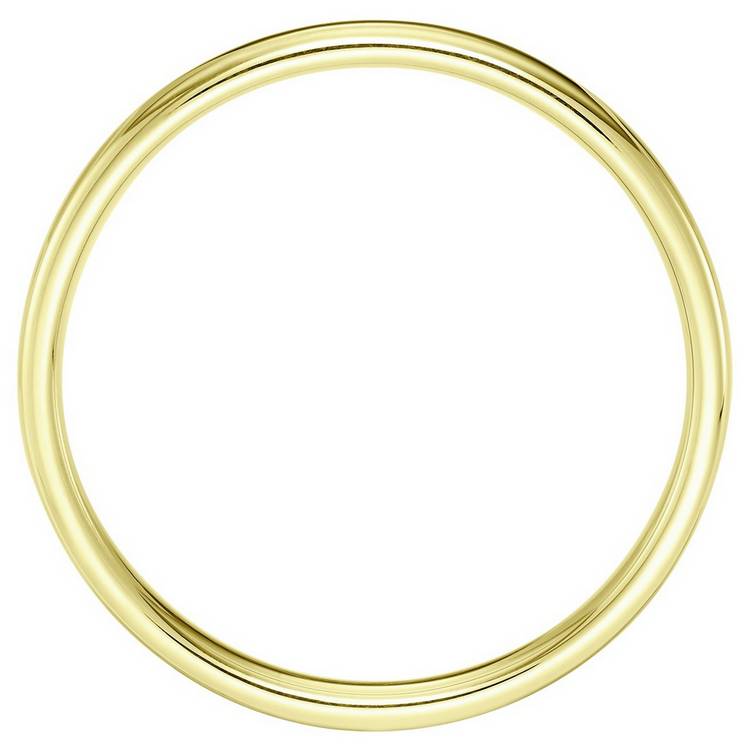Revere 9ct yellow gold slight court wedding band ring (British brand)