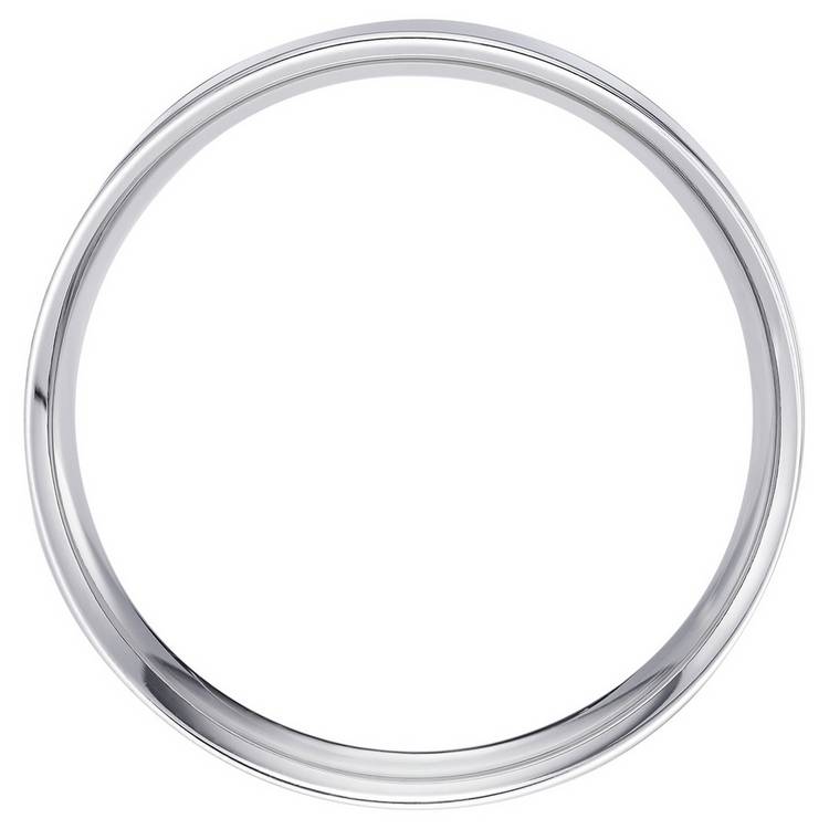 Wedfit 9ct white gold flat court wedding band ring 4mm size L (British brand)