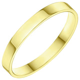 Wedfit 9ct Yellow Gold 2.5mm Flat Court Wedding Band Ring- M