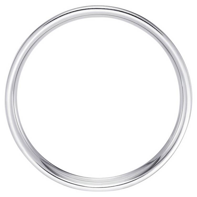 Wedfit 9ct white gold flat court wedding band 2.5mm, imported from the UK