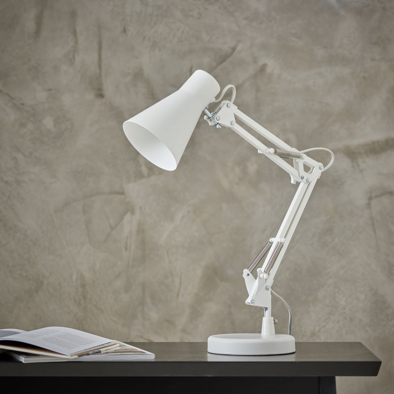 Habitat Swing Arm Desk Lamp - White