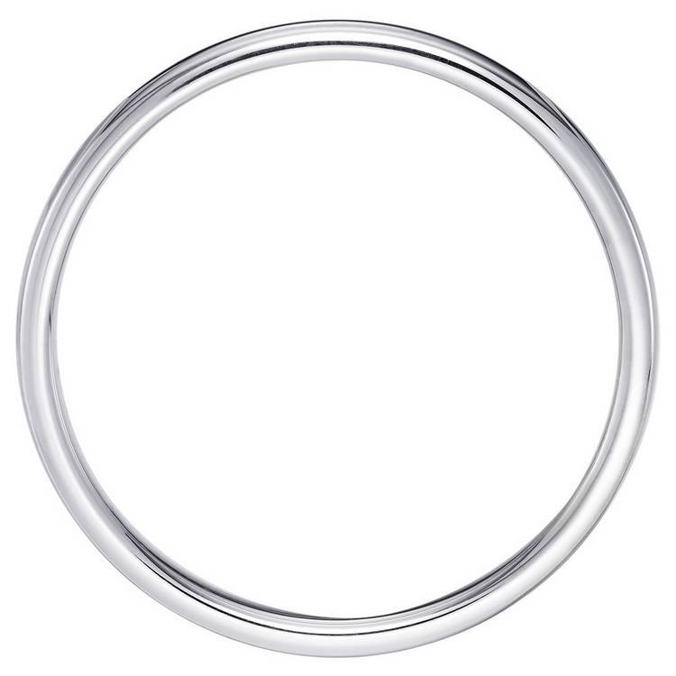 Wedfit 9ct white gold slight court wedding band 2.5mm, UK version
