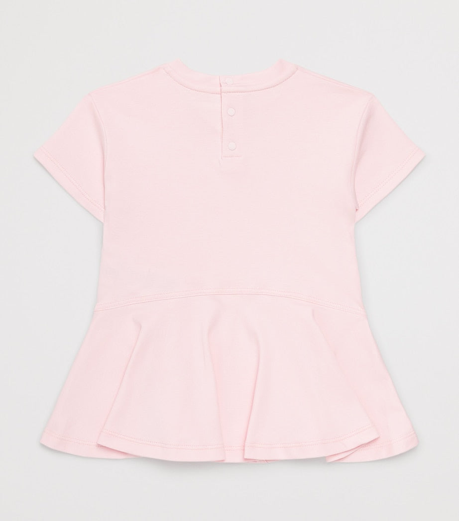 Givenchy children's cotton embroidered logo dress for ages 6-36 months, UK version