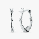 Revere sterling silver infinity creoles hoop earrings, UK version