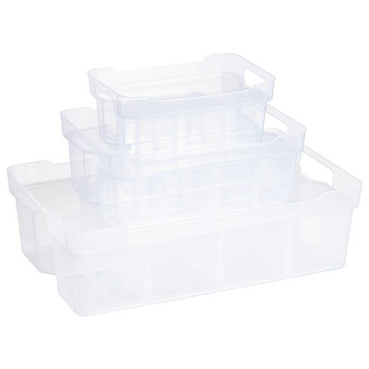 Strata modular plastic storage boxes 2 x 14L - British product