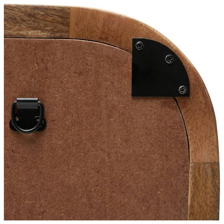 Habitat brown chunky mango wood wall mirror 50x50cm, UK version