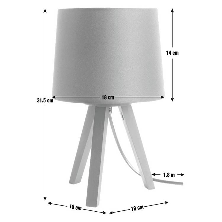 Argos Home black tripod lamp mini 31.5cm - British product