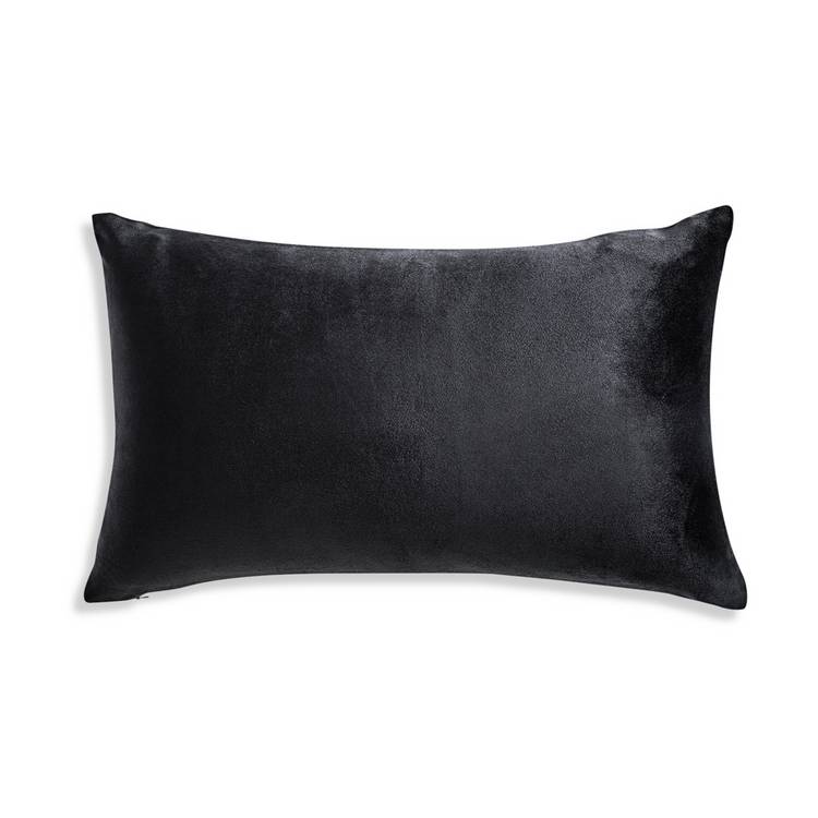 Habitat black velvet oblong cushion 30x50cm - British product