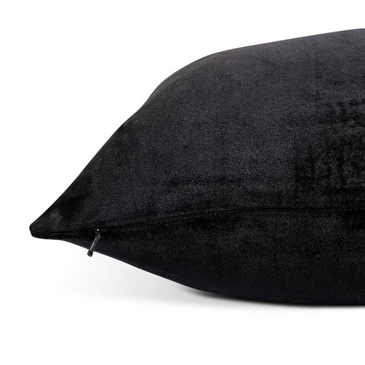 Habitat black velvet oblong cushion 30x50cm - British product
