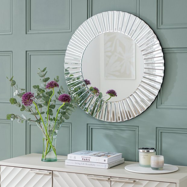 Argos Home mosaic frame round wall mirror 70x70cm - British product