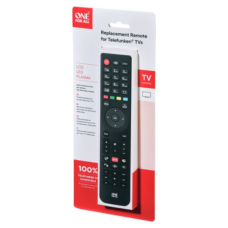 One For All remote control Telefunken replacement, imported from the UK