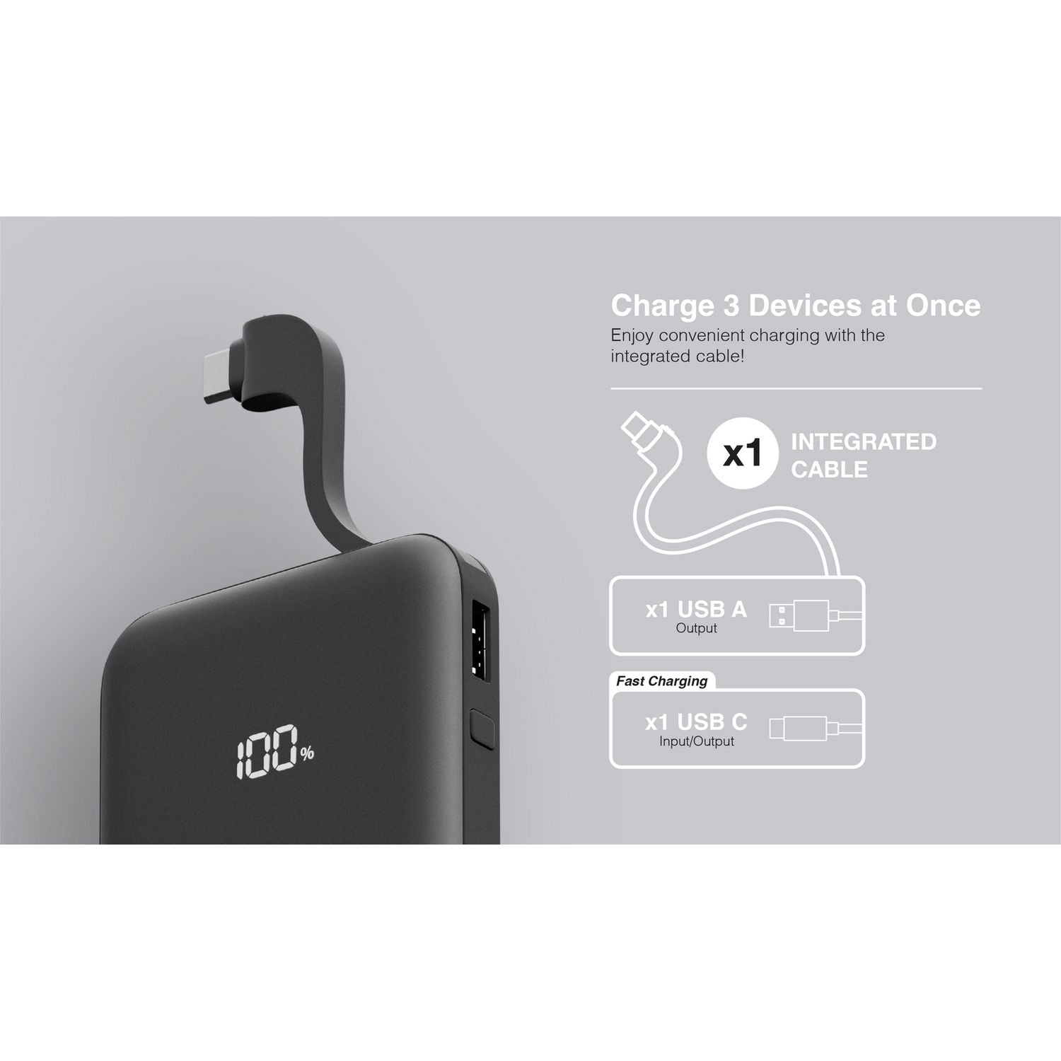 Juice 5000mAh black power bank - British product