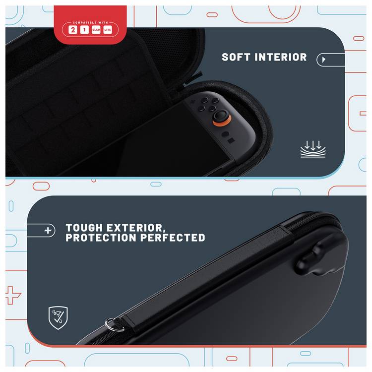 STEALTH travel case for Nintendo Switch OLED Lite, imported from the UK