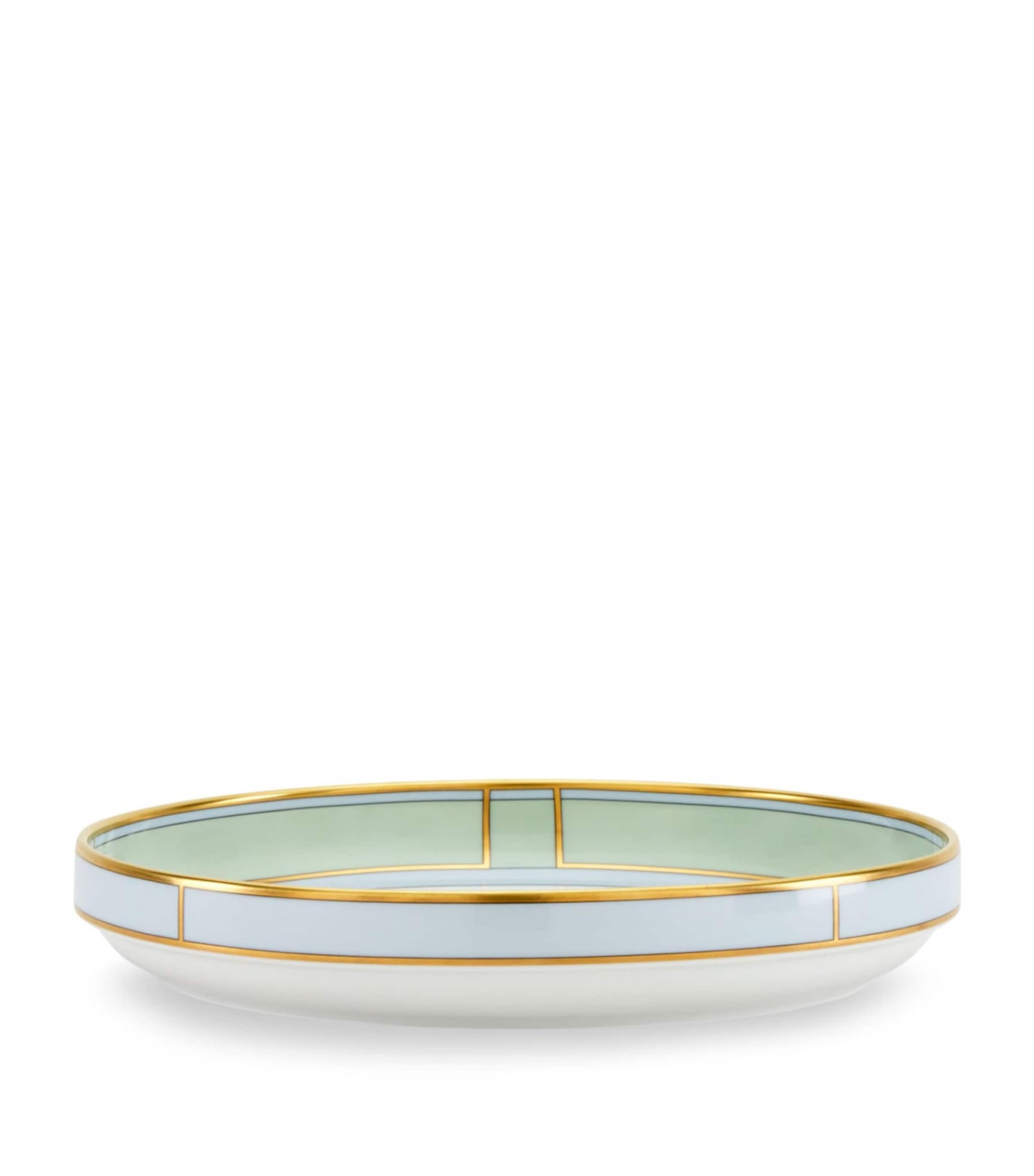GINORI porcelain fruit bowl Verde Giallo 24cm, UK version