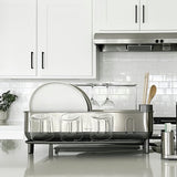 Simplehuman steel frame dish rack brushed steel, imported from the UK