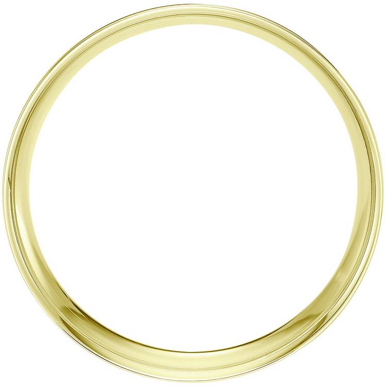 Wedfit yellow gold flat court wedding band 5mm, UK version